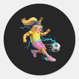 Funny Nana Soccer Ll Tee For Girls Women And Youth Classic Round Sticker