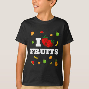 Funny Nana Watermelon Strawberry I Love Fruits T-Shirt