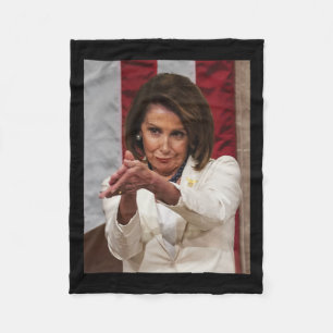 Funny Nancy Pelosi Clap Back Anti Trump Meme Tee  Fleece Blanket