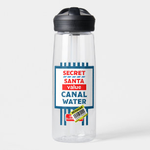 Funny Narrowboat Water Label Bottle