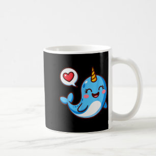 Funny Narwhal Art For Men Women Kids Narwhal Lover Coffee Mug