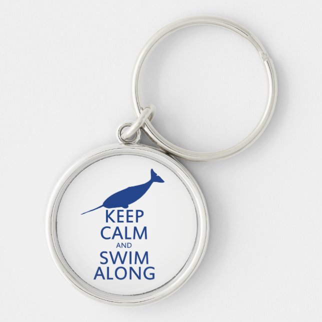 Funny Narwhal Humour Keychain (Front)