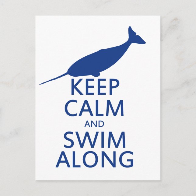 Funny Narwhal Humour Postcard (Front)