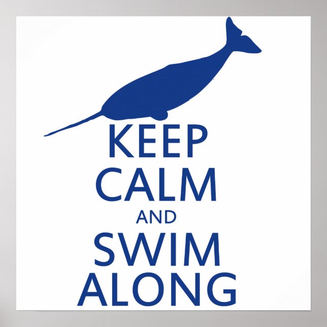 Funny Narwhal Humour Poster (Front)