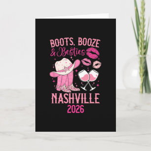 Funny Nashville Besties Trip 2026 Besties Vacation Card