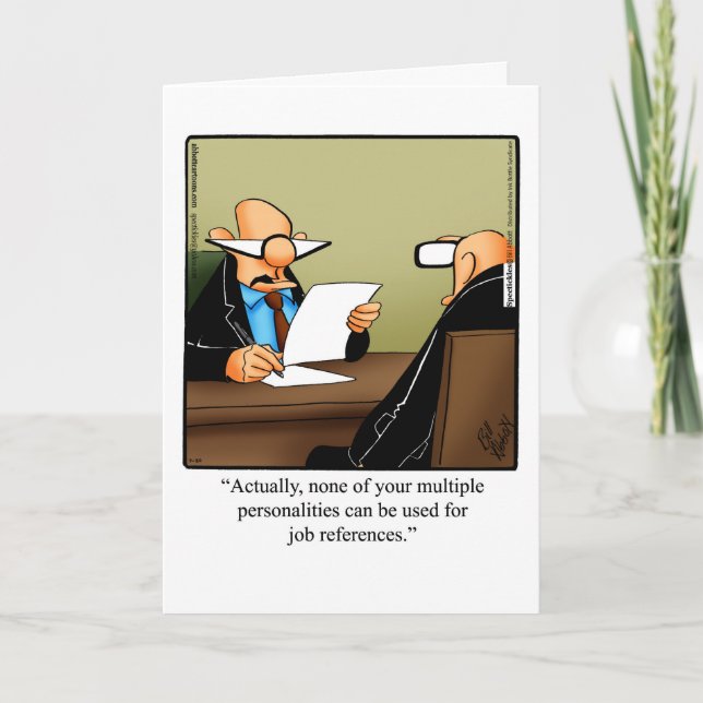 Funny National Bosses Day Card "Spectickles" (Front)