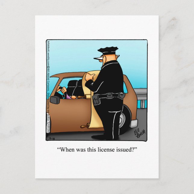 Funny National Police Week Postcard  (Front)