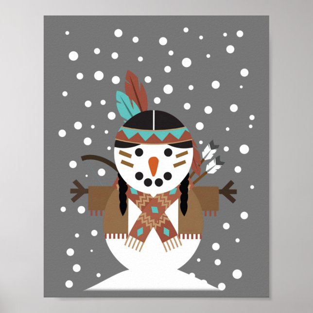 Funny Native American christmas tree decorations (Front)