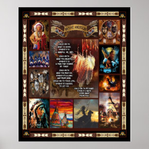 Funny Native American Gift Lover Poster