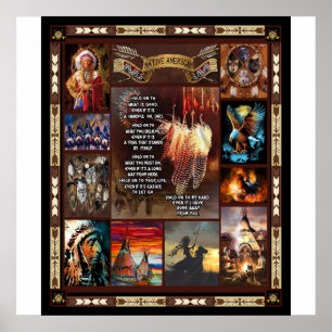 Funny Native American Gift Lover Poster