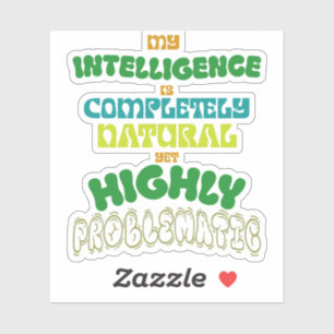 Funny Natural Intelligence Vintage Typography