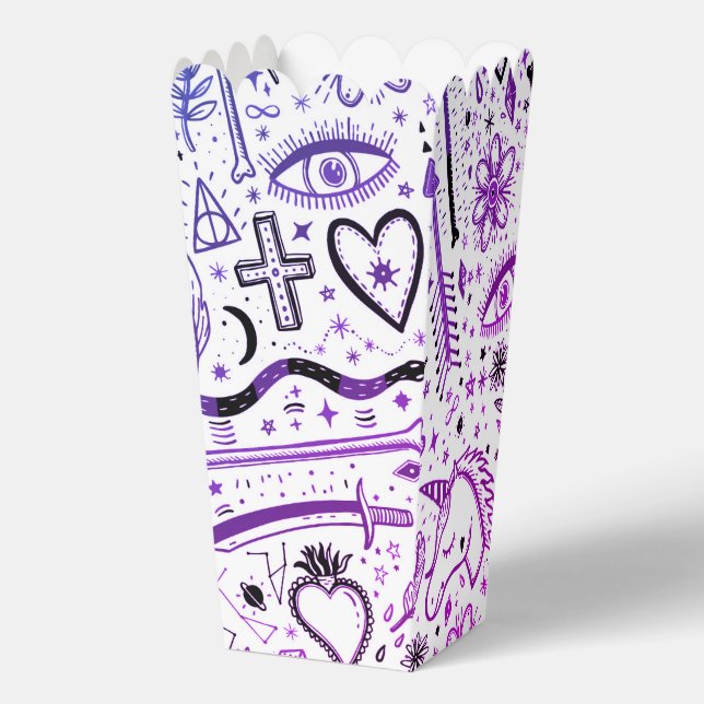 Funny Nature Of Life Sketchnotes Pattern 5a Favor Box (Front)