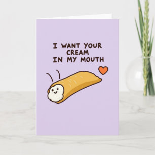Funny Naughty Cannoli Cream Card