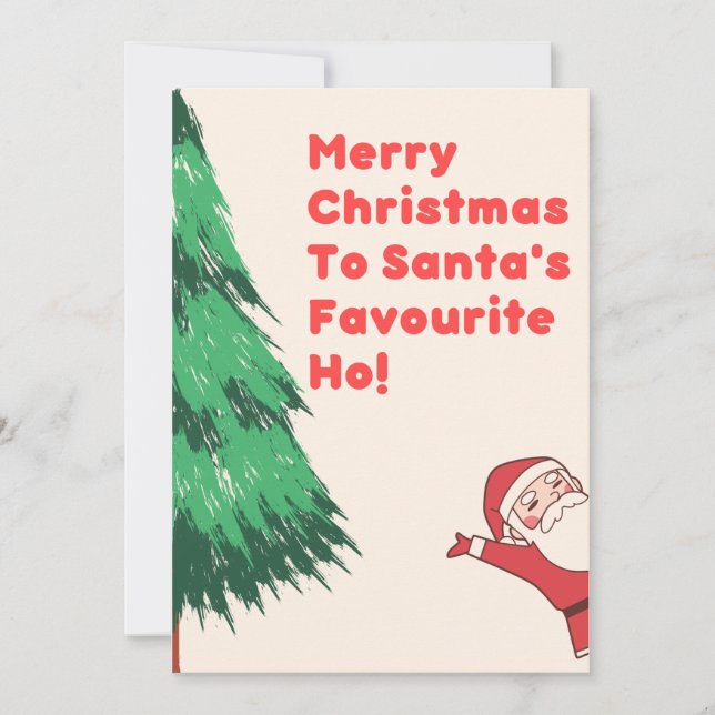 Funny Naughty Christmas Card For Her (Front)