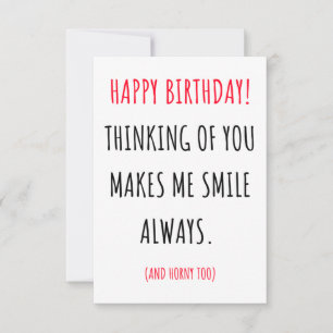 Funny naughty dirty birthday card for him & her