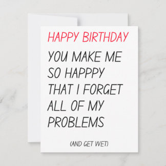Funny Naughty Dirty Happy Birthday Card 
