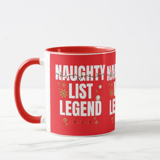 Funny naughty list mug (Left)