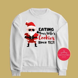 Funny Naughty Père Noël Sweatshirt de Noël