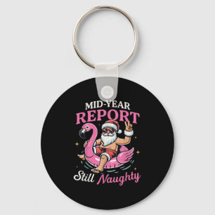 Funny Naughty Santa Christmas Float Mid-year Rert  Keychain