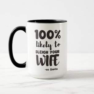 Funny Naughty Santa Christmas Gift Mug