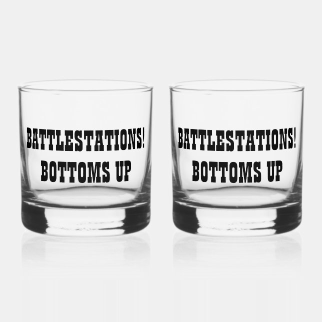 Funny Nautical Quote Whiskey Scotch Glasses (Front)