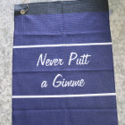 Funny navy blue never putt a gimme gift for golfer