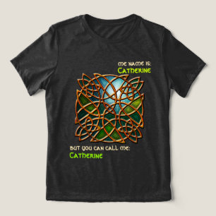 Funny Navy Stained Glass Celtic Knot Personalized Tri-Blend Shirt