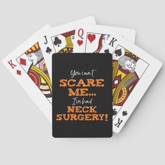 Funny Neck Surgery Recovery Playing Cards (Back)