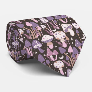 Funny Neck Tie with Mushroom Pattern