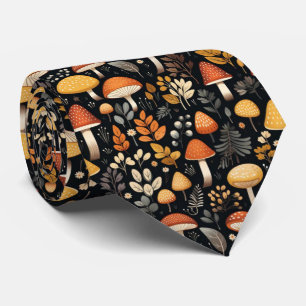 Funny Neck Tie with Mushroom Pattern