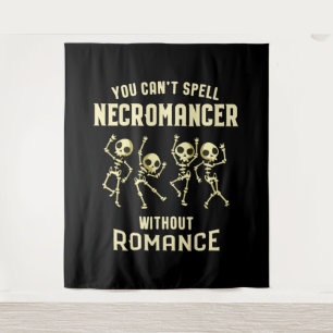 Funny Necromancer Dancing Skeletons  Tapestry