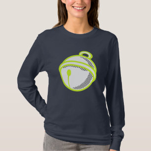 Funny Neon Yellow White Cat Bell Pop Art Style T-Shirt