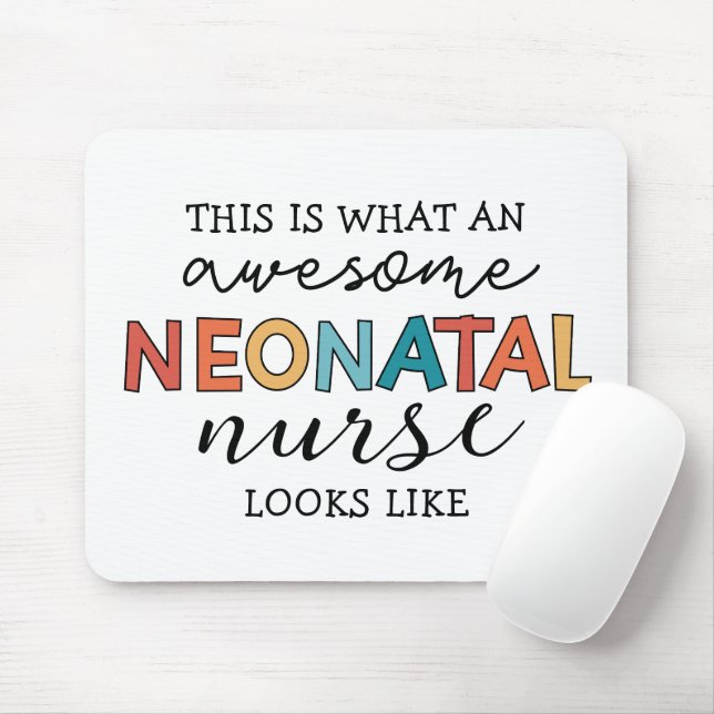 Funny Neonatal Nurse Awesome Appreciation Mouse Pad (With Mouse)