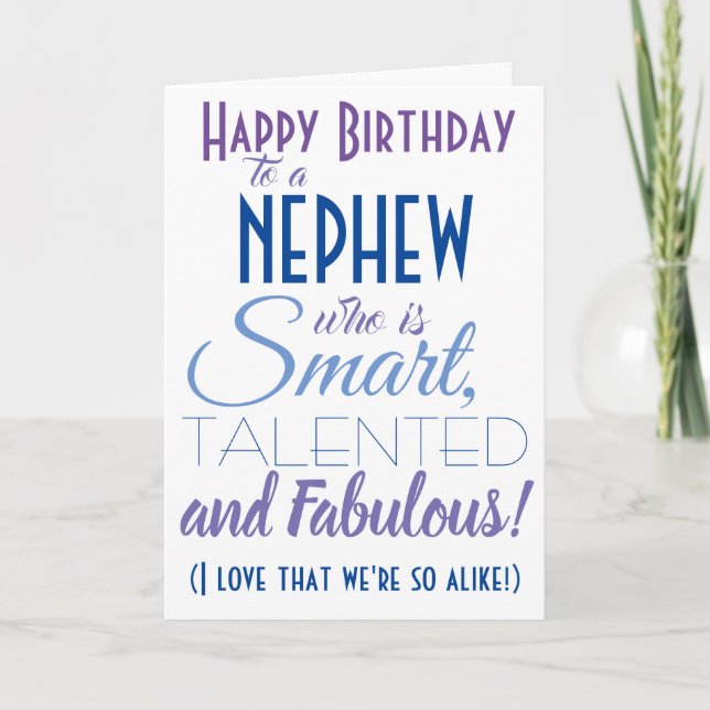 Funny Nephew carte d'anniversaire (Devant)