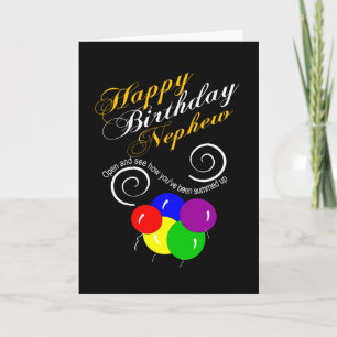 funny nephew happy birthday wish card