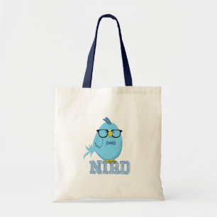 Funny Nerd Bird with Glasses   Cute Bird Pun Geek  Tote Bag