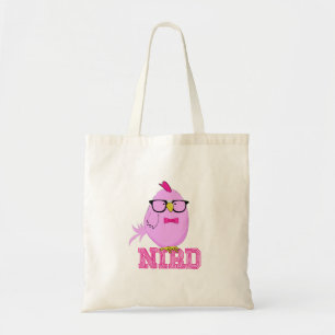 Funny Nerd Bird with Glasses   Cute Bird Pun Geek  Tote Bag