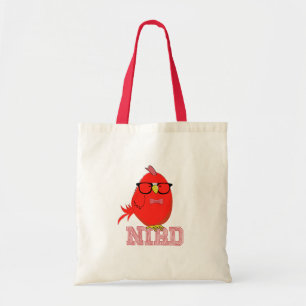 Funny Nerd Bird with Glasses   Cute Bird Pun Geek  Tote Bag