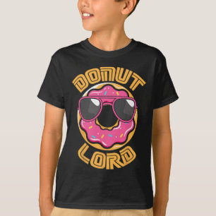 Funny Nerdy Doughnut Lord Video Gamer Geek Pink Do T-Shirt