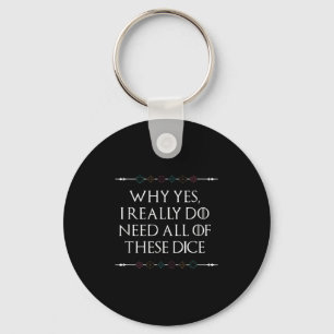 Funny Nerdy Gaming D20 Rpg Dice Saying Quote Graph Keychain
