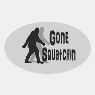 funny nerdy geek big foot sasquatch oval sticker
