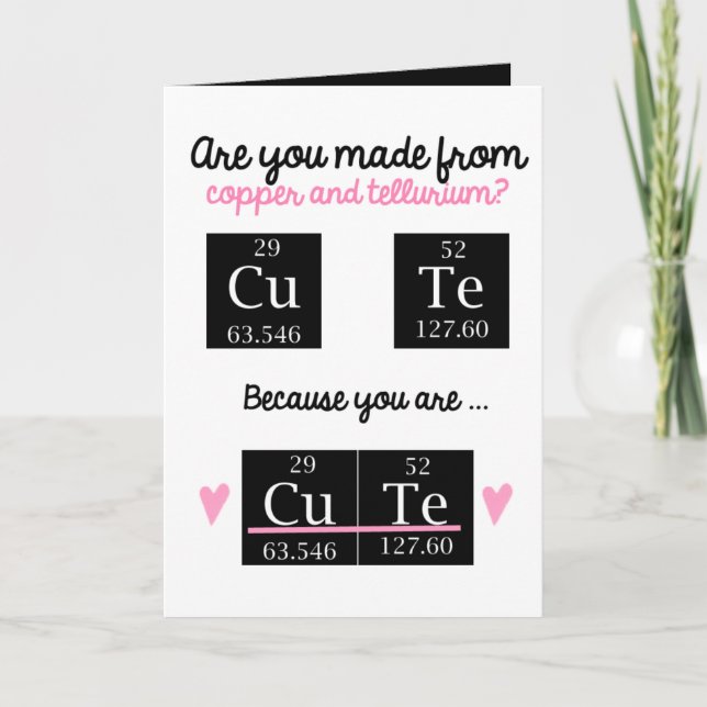 Funny Nerdy Valentines Card (Front)