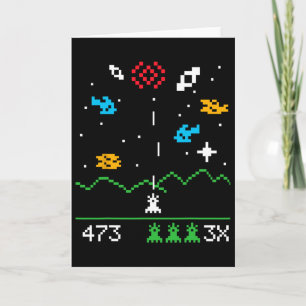 Funny Nerdy Vintage Astrospace Video Gamer Geek Gi Card