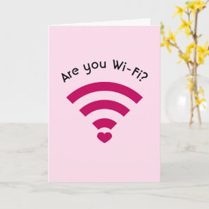 Funny Nerdy Wi-Fi Valentines  Card
