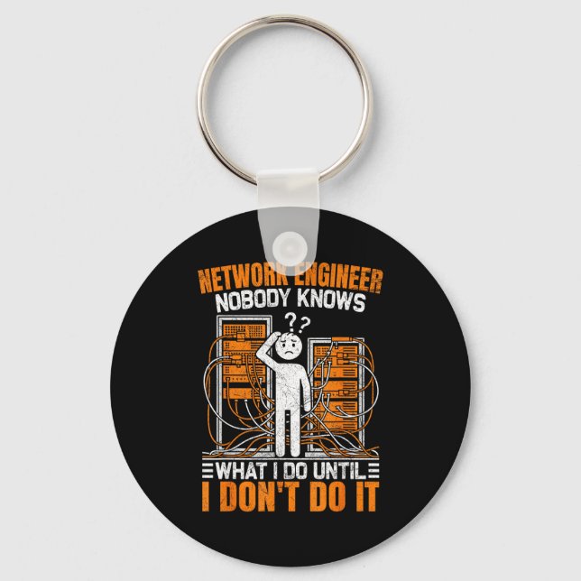 Funny Network Engineer Design For Men Network Engi Keychain (Front)
