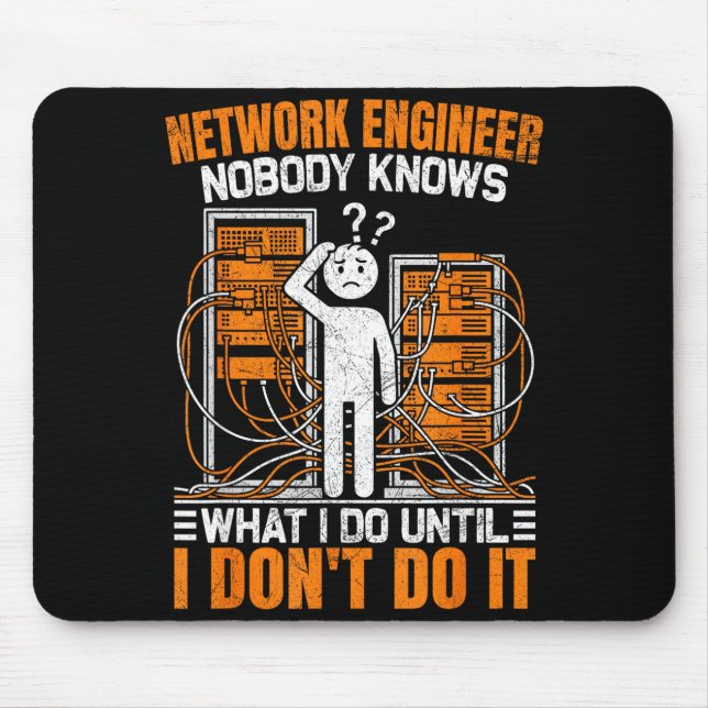 Funny Network Engineer Design For Men Network Engi Mouse Pad (Front)