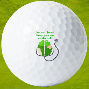 Funny Neurologist Golf Brain with Stethoscope Balls