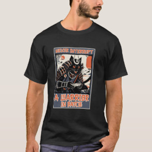 FUNNY Never Interrupt Samurai Gaming Cat T-Shirt