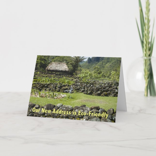 Funny New Address - Eco Friendly Hut Card (Front)