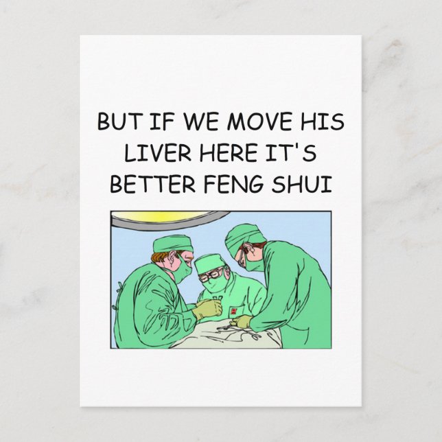 funny new age doctor joke postcard (Front)